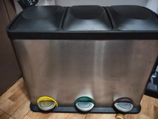 Cubo Basura Reciclaje 3 Compartimentos