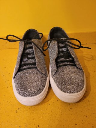 Zapatillas Stradivarius plateadas