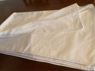 Tovaglia Damascata Vintage Beige/Bianca
