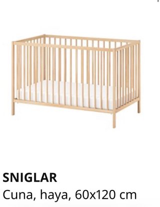 Cuna IKEA SNIGLAR 120x60cm
