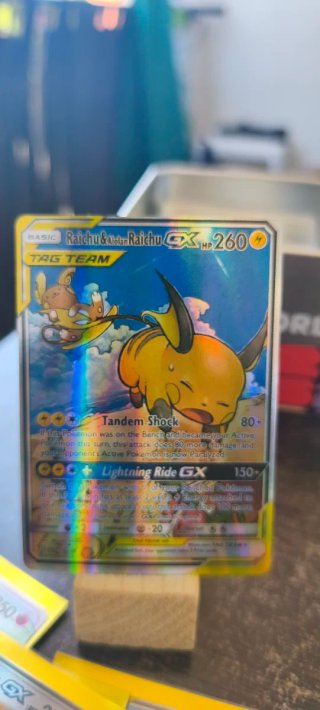 Carta Pokémon Raichu & Alolan Raichu GX