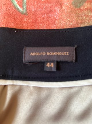 Falda Adolfo Dominguez Beige y Negra