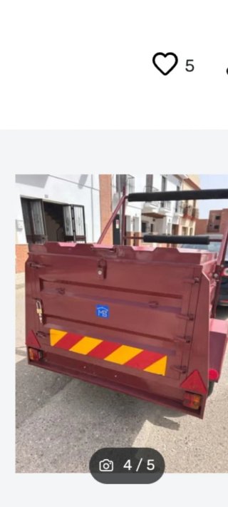Remolque/Carro Rojo con Rueda de Repuesto