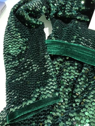 Vestido fiesta niña lentejuelas verde sin estrenar