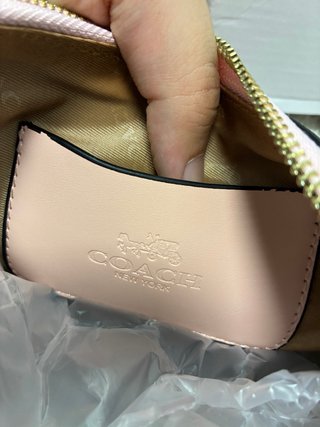Bolso Coach Rosa y Dorado