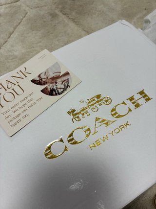 Bolso Coach Rosa y Dorado