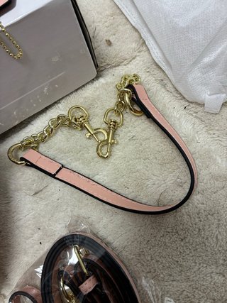 Bolso Coach Rosa y Dorado