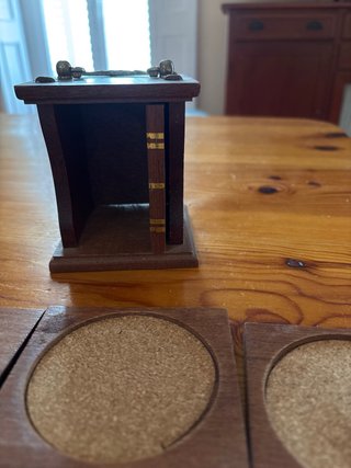 Posavasos antiguos madera dorada
