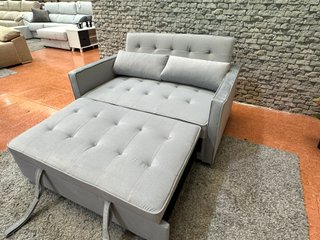 Sofá Cama Terciopelo Gris 132cm