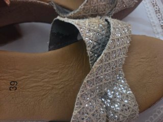 Sandali Valentina Beige/Oro Tg 39