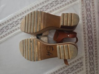 Sandali Valentina Beige/Oro Tg 39