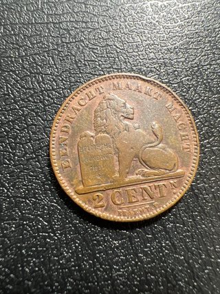Moneda Antigua Bélgica 1912 Alberto I