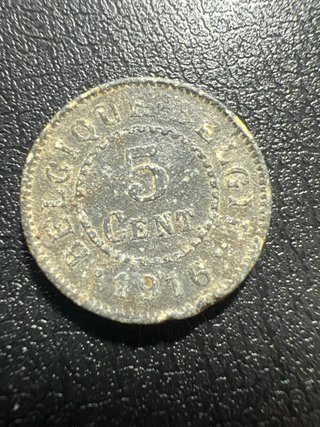 Moneda Antigua Bélgica 1912 Alberto I