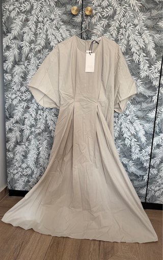 Vestido popelín pliegues Zara ZW collection