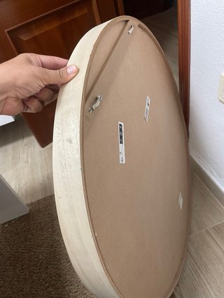 Espejo ovalado madera y cristal
