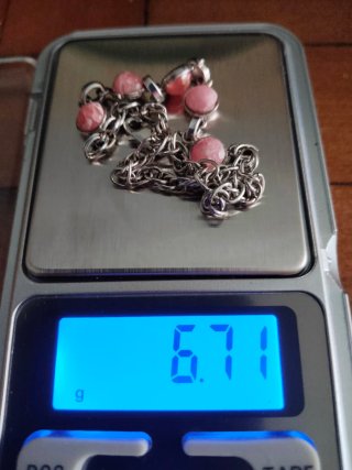 Pulsera Plata y Cuarzo Rosa