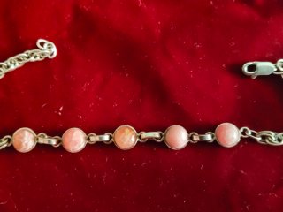 Pulsera Plata y Cuarzo Rosa
