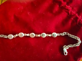 Pulsera Plata y Cuarzo Rosa