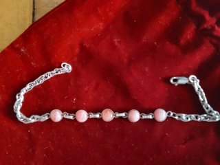 Pulsera Plata y Cuarzo Rosa