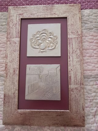 2 Cuadros Decorativos Metal y Madera