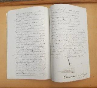 Manuscrito Escritura Pública Bilbao S. XIX