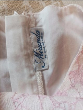 Vestido rosa encaje niña 10 años