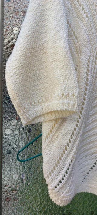 Jersey calado blanco talla única