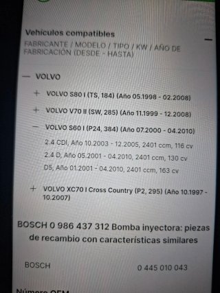 Bomba Inyectora Volvo