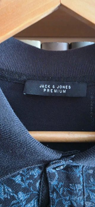 Polo Jack & Jones azul estampado floral M