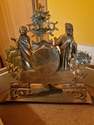Conjunto de Reloj y Candelabros Vintage