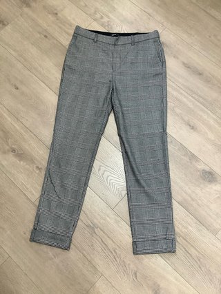 Pantalón de traje cuadros Mango