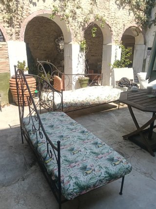 Diván de jardín hierro forjado