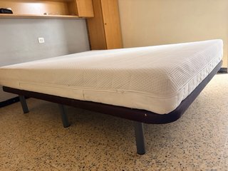 Base tapizada + colchón 150x200 ikea