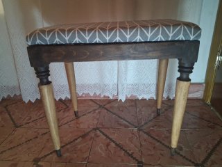 Banqueta Taburete Mid Century Restaurado
