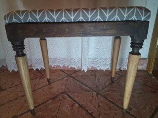 Banqueta Taburete Mid Century Restaurado