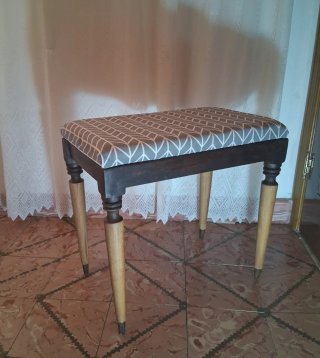 Banqueta Taburete Mid Century Restaurado