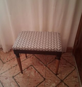 Banqueta Taburete Mid Century Restaurado