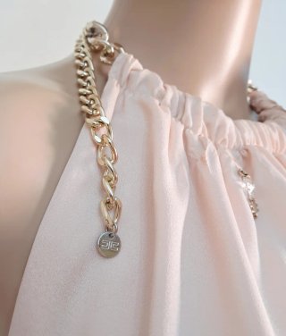 Top Elisabetta Franchi rosa tenue