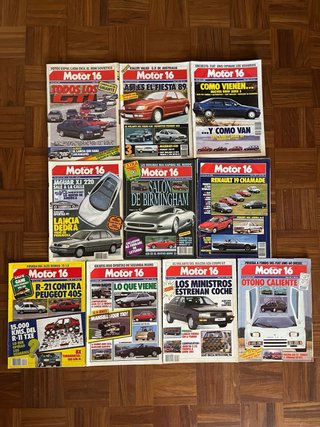 Lote de 9 revistas MOTOR de 1987, 1988 y 1989