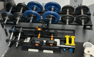 2 soportes para mancuernas