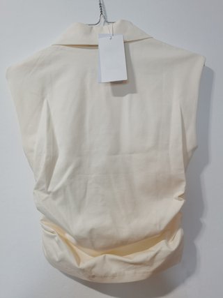 Polo sin mangas blanco talla XS