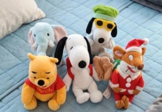Peluche Elefante, Snoopy, Winnie Pooh, Mouse