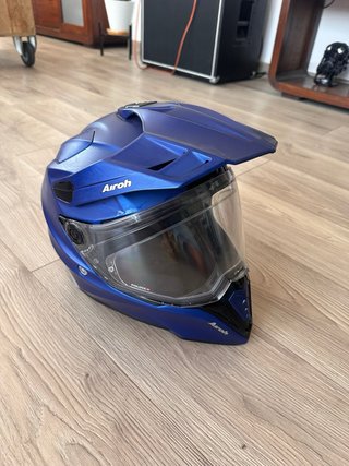 Casco Moto Airoh Commander Trail Azul talla M