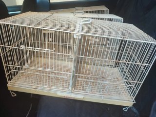 Jaula doble para pájaros