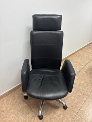 2 Sillas de Oficina Piel Negra