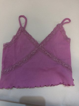 Top lencero Pull&Bear rosa XS