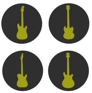 Posavasos Guitarra Diferentes Formas o Colores