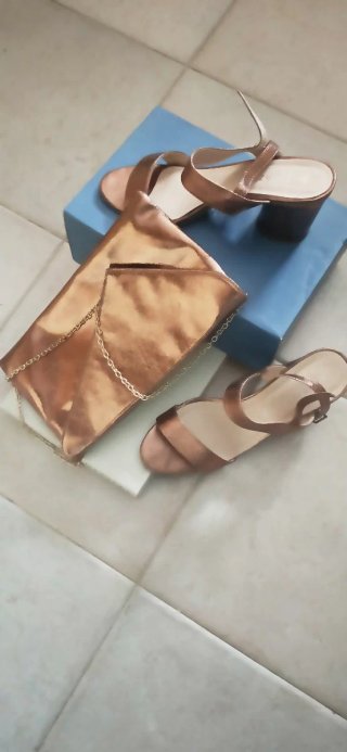Sandalias color cobre, para eventos, fiestas, boda