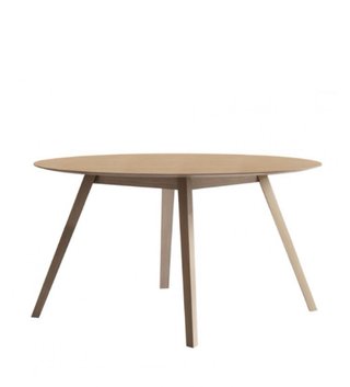 Mesa redonda de diseño en nogal