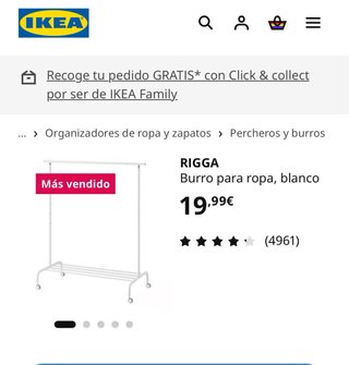 Conjunto de burro Ikea con almacenaje colgante